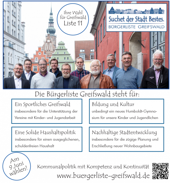 Anzeige im Greifswalder Blitz I